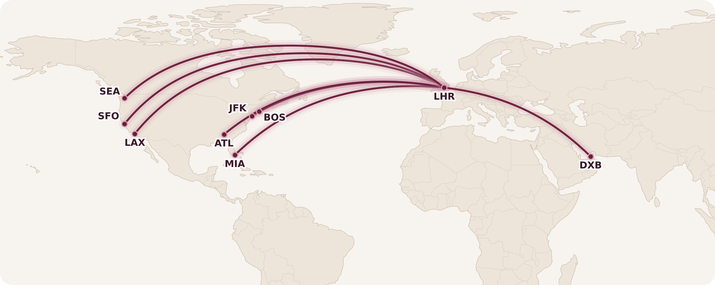 Virgin Atlantic Upper Class Routes